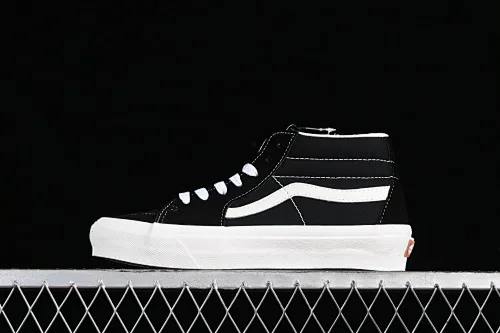 All categories Vans Vans series Vans Mid Vans China Vans SK8-Hi VR3 Vans official environmentally friendly black and white mid-top classic simple casual canvas shoes VN0A4UWIVNE